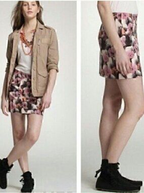 J Crew Womens Floral Potpourri Mini Skirt Size 4
